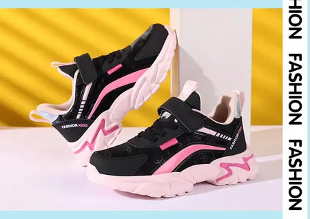 Crianças casuais rosa meninas sapatos de couro moda para 7-15y leve correndo jovens estudantes crianças esportes sapato da menina nbgaga