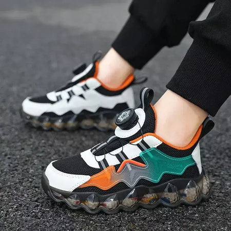 Crianças sapatos esportivos meninos moda correndo lazer malha confortável ao ar livre crianças sapatos casuais tênis leves tênis