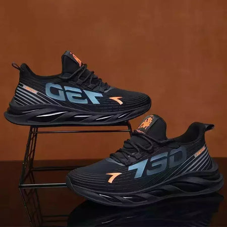 Sapatos esportivos masculinos casuais de malha leve verão respirável legal tênis de corrida moda sola macia confortável antiderrapante tênis masculinos