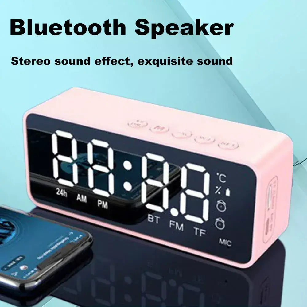G50 alto-falante sem fio bluetooth com mini cartão fm espelho despertador tenda de áudio recebendo invite de voz k