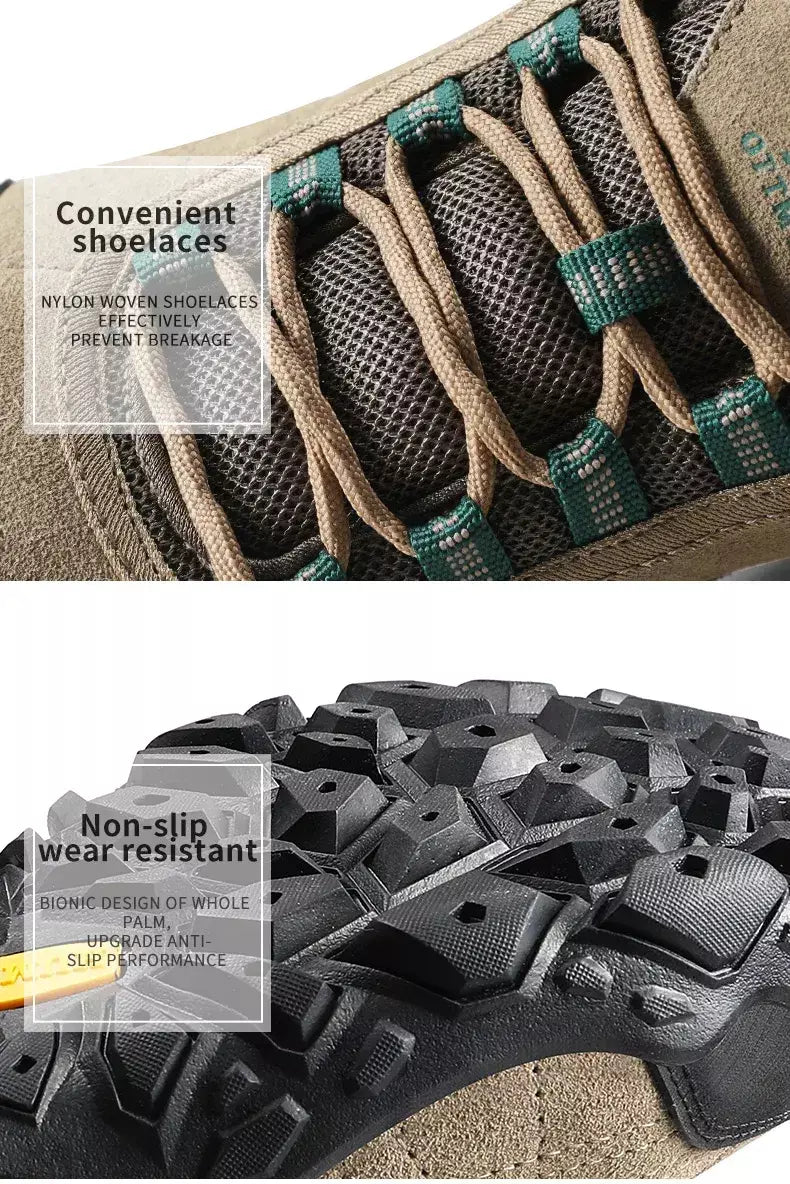 Humtto caminhadas sapatos dos homens de luxo designer inverno escalada trekking tênis para homens couro esportes ao ar livre trabalho homem sapatos 110282 Um