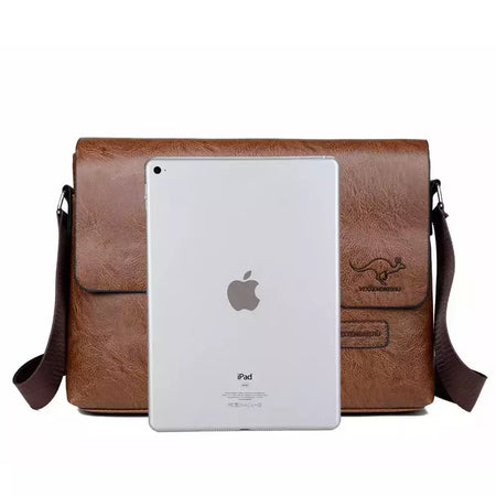 Bolsa de ombro de couro para homens Bolsa de negócios Bolsa mensageiro Bolsa lateral grande, bolsa crossbody, marca de luxo, moda, IPAD