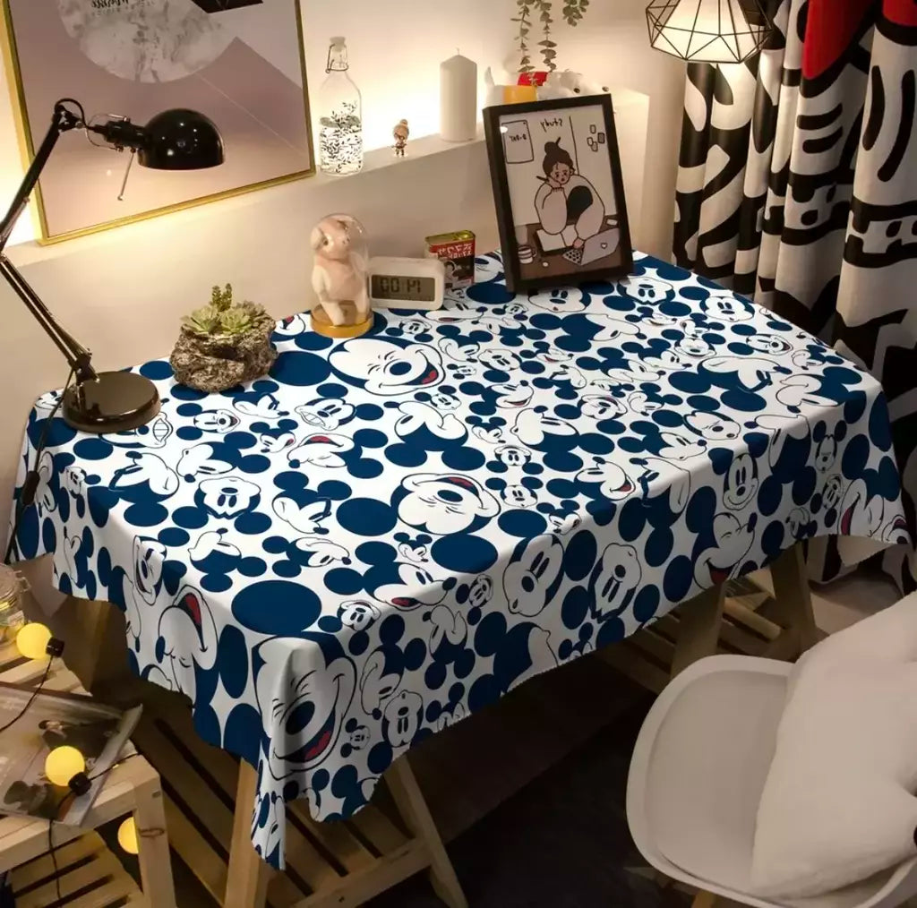 Toalha De Mesa Mickey Mouse Dos Desenhos Animados Da Disney Para Crianças, Mesa De Jantar Americana, Toalha De Mesa De Café Retro, Toalha De Mesa Quadrada