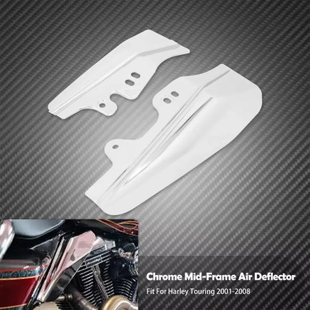 Motocicleta mid-frame defletor de ar escudo térmico guarnição capa para harley touring electra street glide road king fltrx 2001-23 24-up