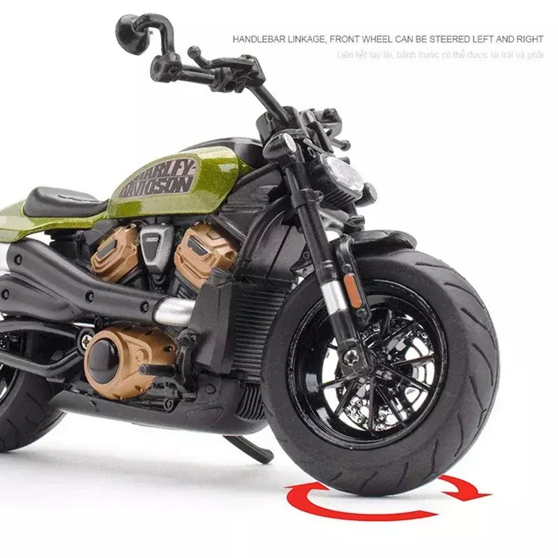 1:12 Harley Davidson Sportster S Modelo de motocicleta de corrida Diecast Alloy Street Sports Modelo de motocicleta Brinquedos para crianças Presentes