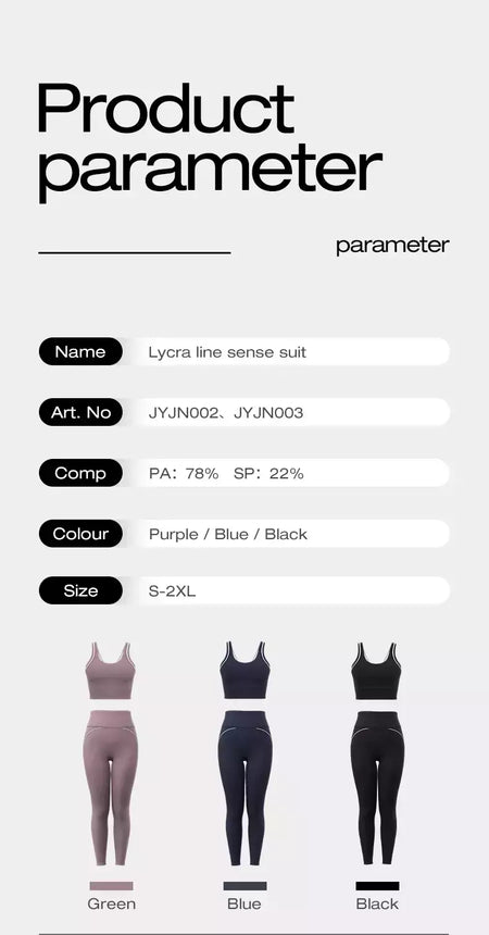 PINGNIAO-Calças e Sutiã Yoga de Cintura Alta para Mulheres, Alça Cruzada, Terno Esportivo, Fitness Wear, Design De Linha