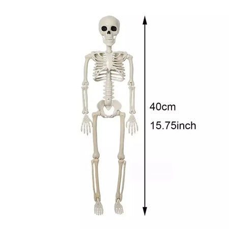 Esqueleto de forma humana de halloween de 40cm, esqueleto acessível, ossos de forma humana, decorações de herror de halloween, adereços de terror de casa assombrada