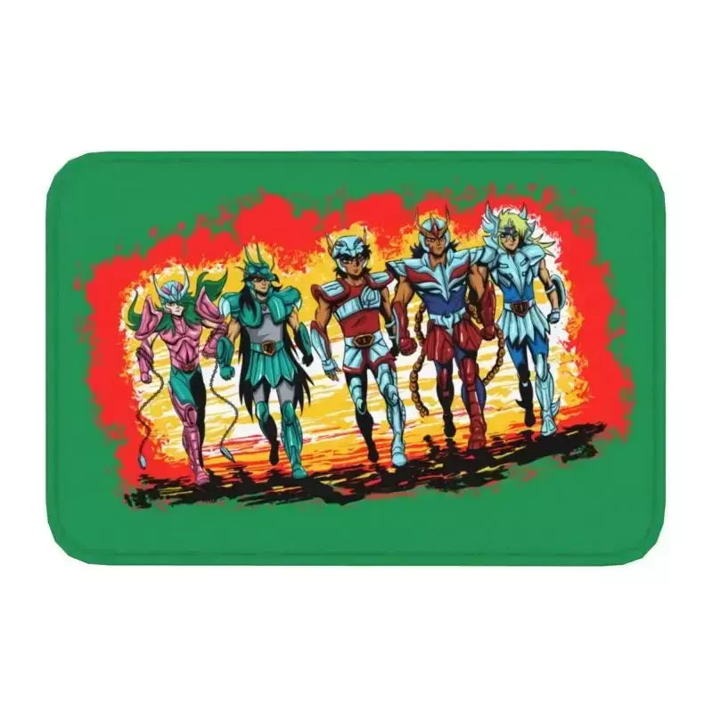 Personalizado cavaleiros do zodíaco saint seiya pegasus fantasia capacho tapete antiderrapante banheiro cozinha garagem tapete 40*60cm