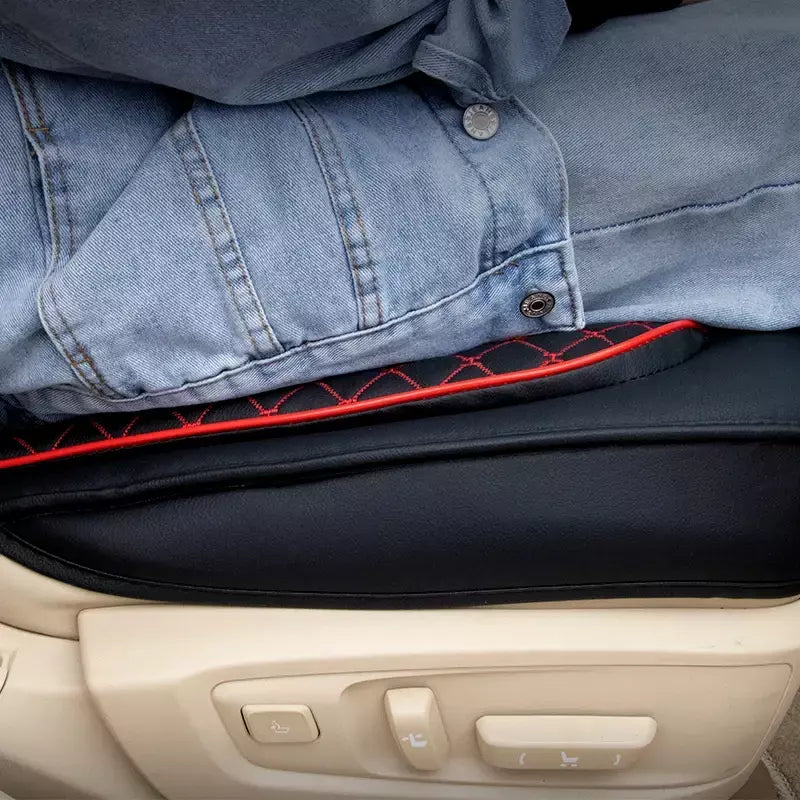 SEAMETAL Capa de assento de carro totalmente cercada, couro PU premium, protetor de assento automático, almofada anti-arranhões, tapete de proteção para cadeira