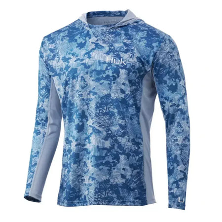 Verão esporte engrenagem pesca manga longa roupas com capuz camisa de pesca camisas de pesca proteção uv respirável camisas de secagem rápida
