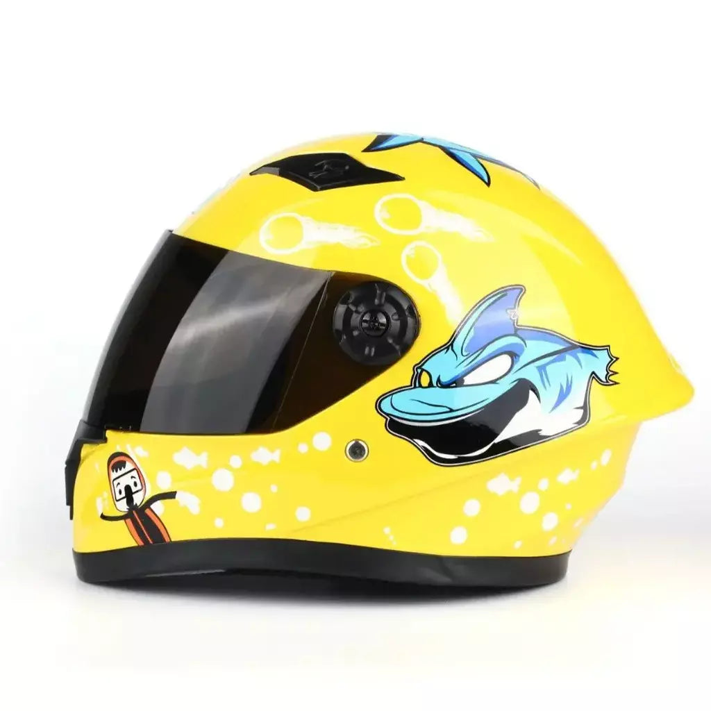 Novo bonito crianças capacete de segurança criança rosto cheio para 4 temporada esportes ao ar livre equitação cabeça ajustável bicicleta motocicleta crianças capacete