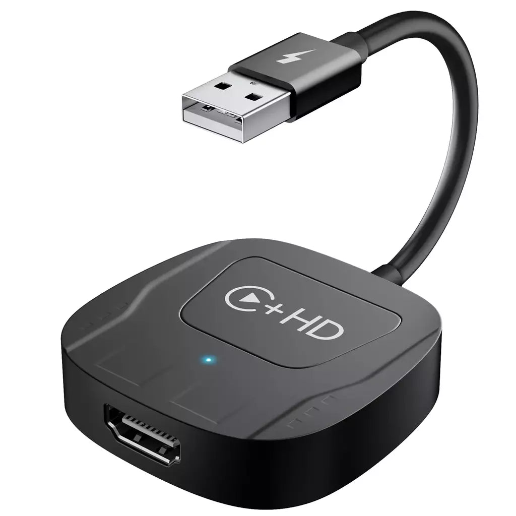 Adaptador sem fio Carplay com Youtube/Netflix/Tiktok, dongle USB Carplay sem fio para Carplay com fio de fábrica para Wireless