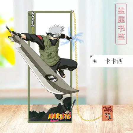 Naruto anime japonês periféricos metal artesanato marcador ornamentos de mesa colecionáveis presente de aniversário criativo para namorado menino brinquedo