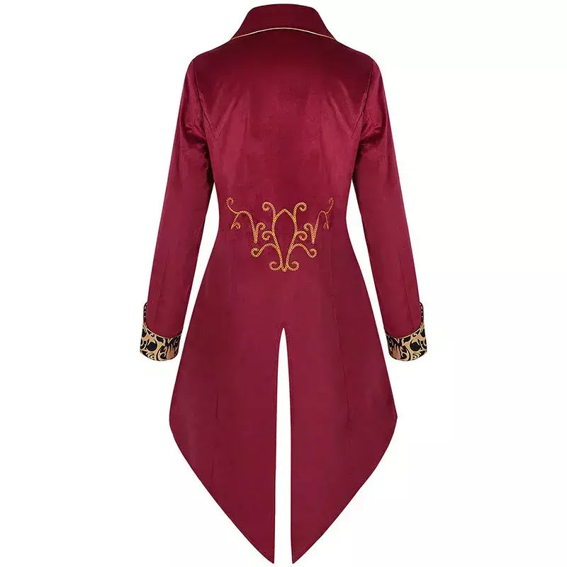 Outono novo roxo masculino luxo jacquard smoking, retalhos impresso casacos, tamanho europeu preto masculino mardi gras vestido longo jaqueta.