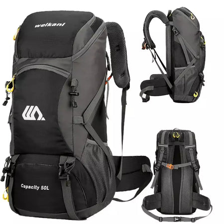 50l mochila de viagem acampamento dos homens grande caminhadas saco turista à prova dwaterproof água esportes ao ar livre escalada montanhismo saco bagagem