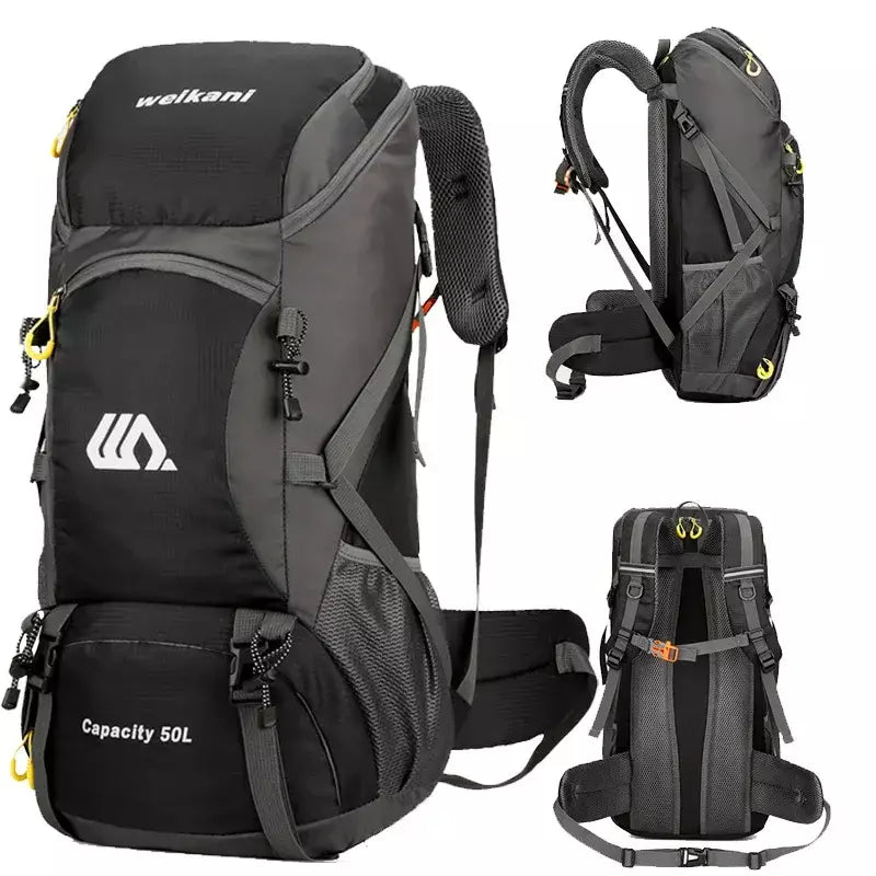 50l mochila de viagem acampamento dos homens grande caminhadas saco turista à prova dwaterproof água esportes ao ar livre escalada montanhismo saco bagagem