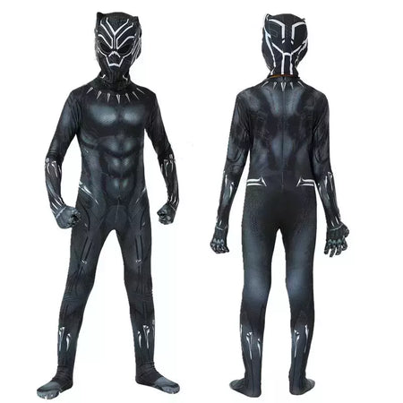 Anime super-herói preto crianças pantera dos homens meninos adultos macacões crianças pantera cosplay traje de halloween bodysuits vestir-se novo