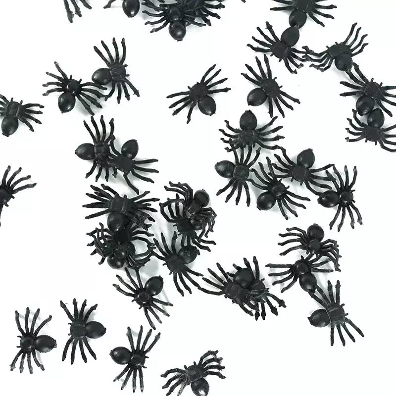 50 pçs halloween aranhas luminosas mini horror aranha brilho no escuro decorações de festa de halloween casa assombrada adereços assustadores