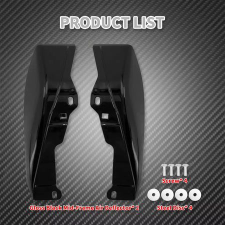 Motocicleta mid-frame defletor de ar escudo térmico guarnição capa para harley touring electra street glide road king fltrx 2001-23 24-up