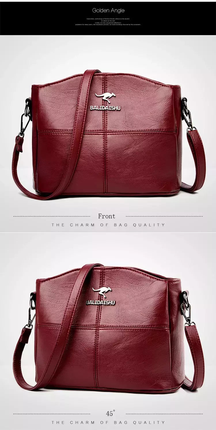 Sacola de couro bordado para mulheres, bolsas femininas, bolsa de ombro, pequenos sacos crossbody, alta qualidade, 2022
