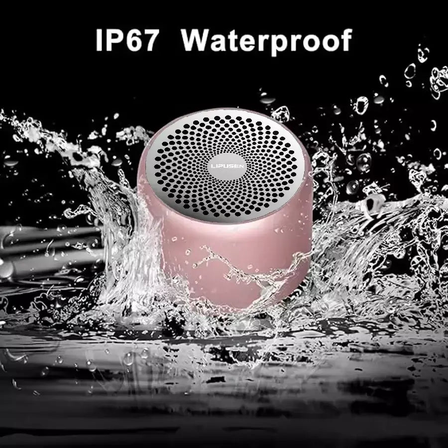 Lipusen A106Pro Alto-falante Bluetooth sem fio portátil, radiador passivo de som de graves aprimorado, alto-falante à prova d'água IPX7 com estojo de transporte
