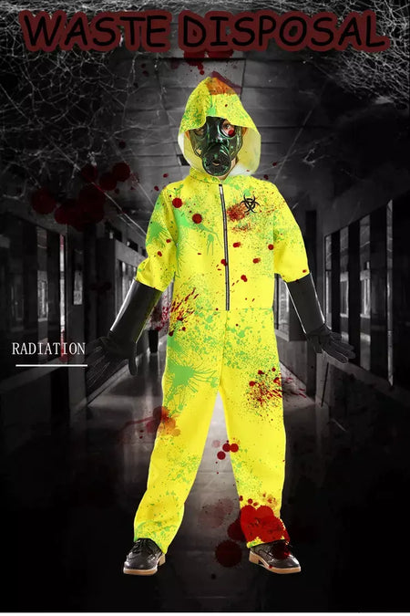 Halloween criança zumbi residente bioquímico roupas de proteção traje mal purim menino menina proteção contra radiação macacão outfit