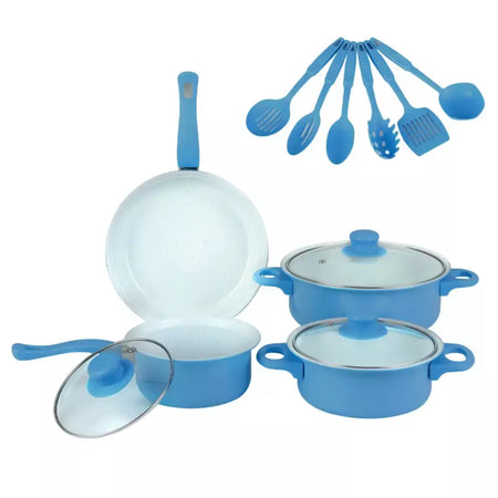 12pçs conjunto de panelas antiaderentes, pires, forno holandês, frigideira, conjuntos de cozinha, panela de indução e panela empilhável