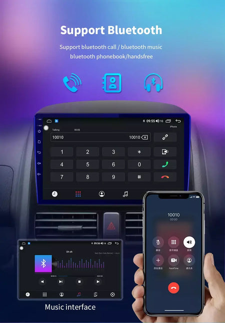 EKIY T900 8G 128G Universal Car Radio Multimídia Bru-ray QLED Navegação GPS Estéreo Android Auto Carplay BT 2 din DVD Unidade Principal