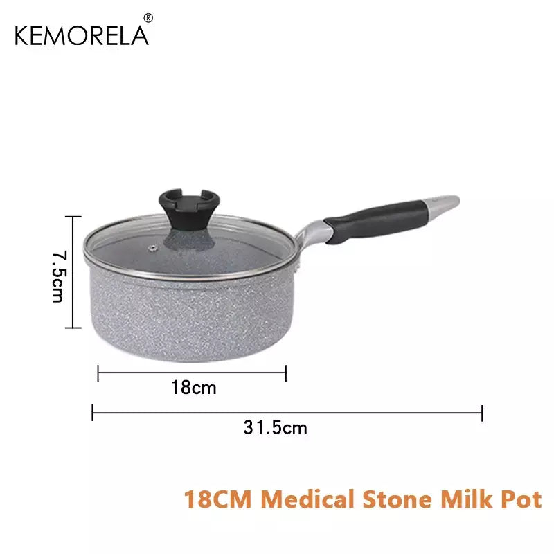 Frigideira Antiaderente de Pedra Durável, Frigideira de Caldeirão, Panelas de Fogão de Indução, Ovo Panqueca, Fogão a Gás, Home Wok, 28 cm, 26 cm, 24 cm, 20cm