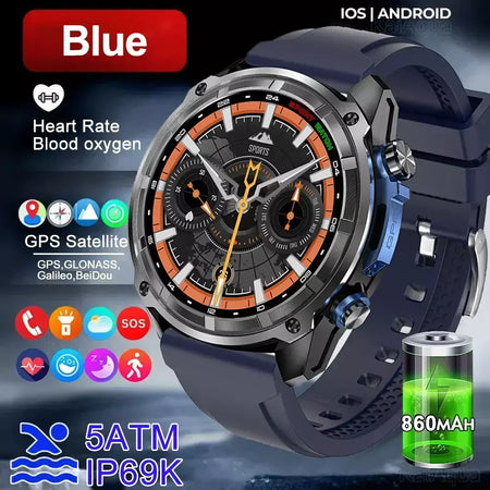 Xiaomi gps relógio inteligente com mapas offline 4gb de memória player vídeo militar esportes smartwatch masculino 30m natação à prova dwaterproof água amoled