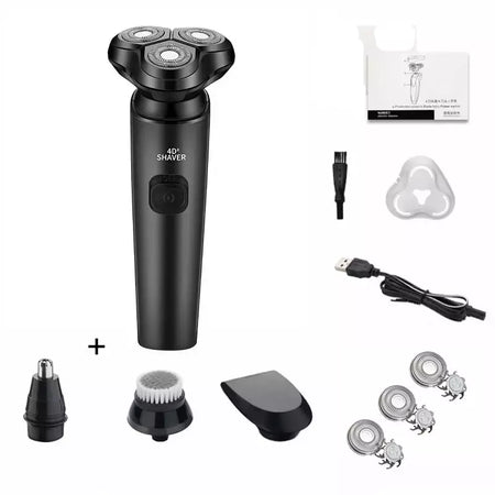 ZOZEN-Barbeador elétrico recarregável para homens, lâmina, aparador de cabelo, corte, máquina de barbear, aparador de barba, seco, uso duplo