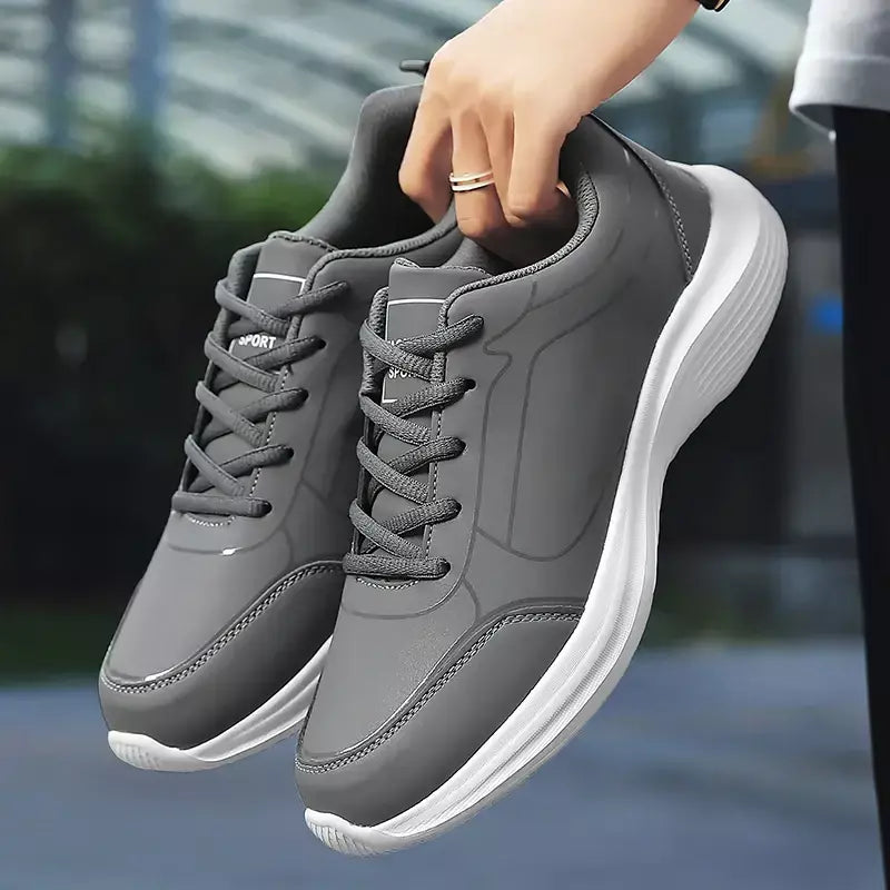 Novos homens tênis de corrida inverno quente masculino tênis antiderrapante respirável sapatos de caminhada rendas até sapatos casuais macios leves