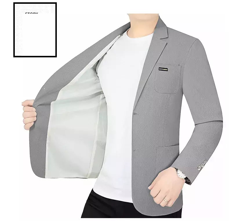 Blazers de negócios finos e respiráveis masculinos, casacos casuais, jaquetas de secagem rápida masculinas, alta qualidade, 4XL, verão, novo