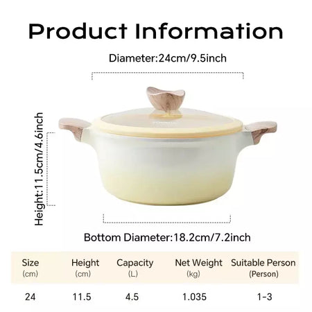Donnor cerâmica não revestida antiaderente pan 0 panela de sopa de flúor frigideira fogão de indução pote universal cozinha cozinhar ferramentas