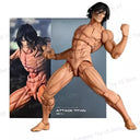 Ataque em titã eren jaeger figura de ação revoltech incrível yamaguchi eren yeager modelo brinquedos figuras móveis pvc coleção boneca