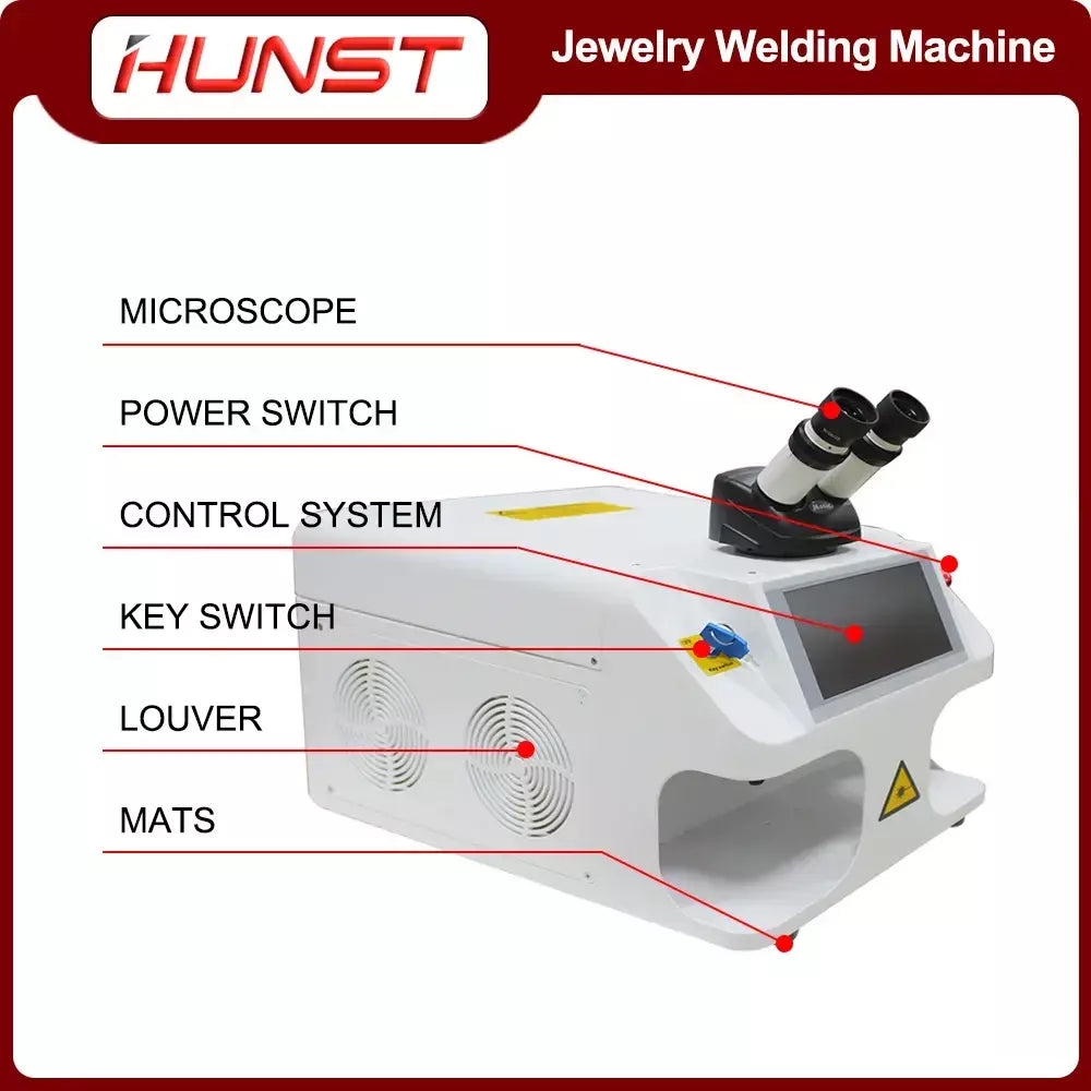 Hunst jóias máquina de solda a laser 80w solda mini soldador a laser de fibra portátil para ouro prata titânio anéis colar metal