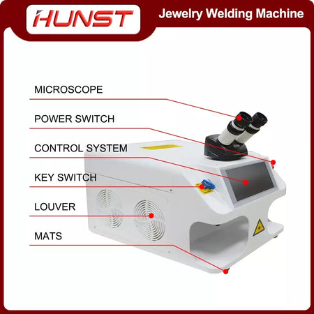 Hunst jóias máquina de solda a laser 80w solda mini soldador a laser de fibra portátil para ouro prata titânio anéis colar metal