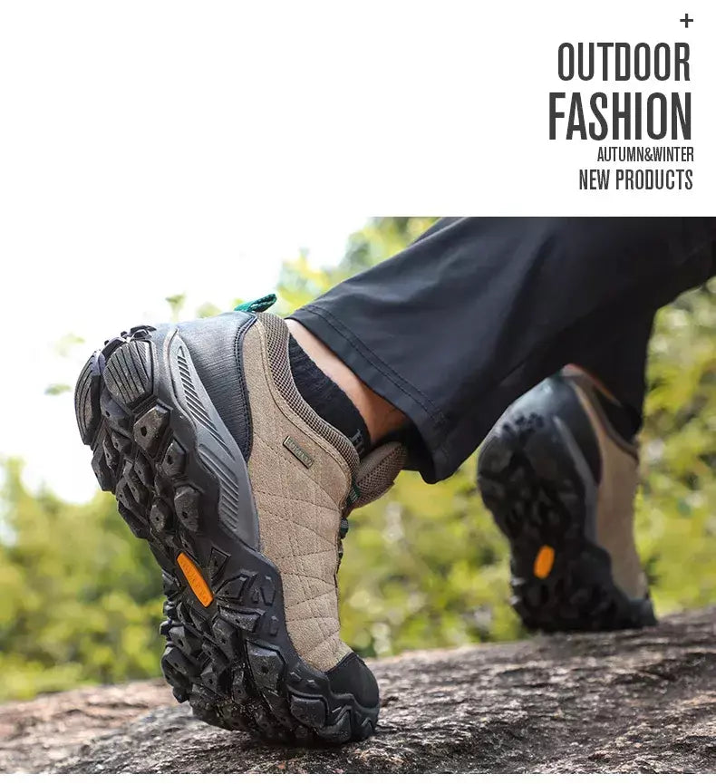 Humtto caminhadas sapatos dos homens de luxo designer inverno escalada trekking tênis para homens couro esportes ao ar livre trabalho homem sapatos 110282 Um