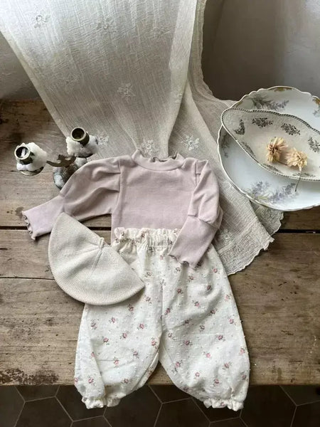 Calças de bebê de algodão orgânico recém-nascidos outono primavera verão inverno bonito impressão macia musselina roupas calças pantalons capris