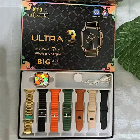 7 + 1 relógio inteligente x10 ultra 3 relógio esportivo para homens mulheres bluetooth chamada telefônica smartwatch diy enfrenta à prova dwaterproof água pulseira inteligente