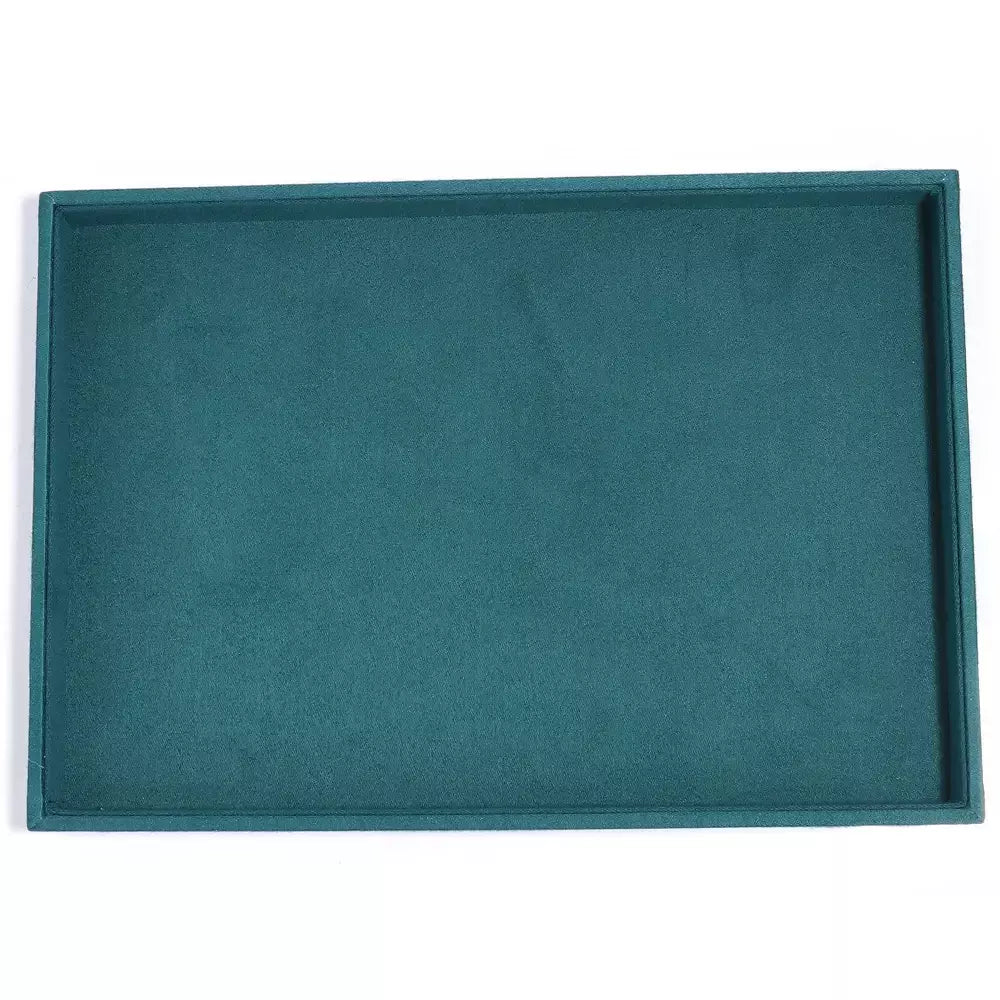 1 pc veludo bandeja de exibição de jóias anel brinco bandeja de armazenamento caixa de exibição de jóias colares pulseiras caixa de organização placa de armazenamento