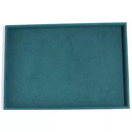 1 pc veludo bandeja de exibição de jóias anel brinco bandeja de armazenamento caixa de exibição de jóias colares pulseiras caixa de organização placa de armazenamento