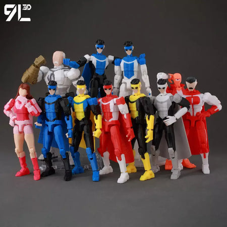 9l3d impresso invincible menino lucky13 manequim13 conquistar lex allen super-heróis anime brinquedos figuras de ação manequim modelo ornamentos