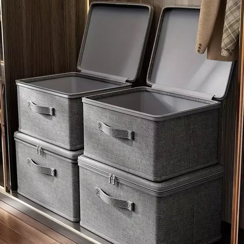 Caixas de armazenamento impermeáveis empilháveis-organizadores multiuso para armário, quarto, escritório de cozinha, ideais para brinquedos, livros, armazenamento de roupas