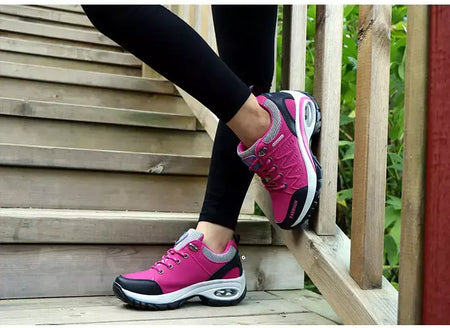 Mulheres sapatos esportivos plataforma tênis moda caminhadas ao ar livre antiderrapante sapatos casuais baixo superior tênis de corrida calçados femininos