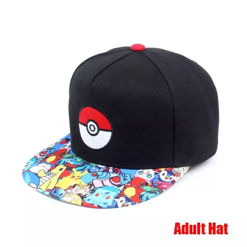 Anime figura pokemon boné de beisebol pikachu chapéu ajustável pokemon cosplay hip hop dos desenhos animados chapéus adultos menino menina crianças presentes aniversário
