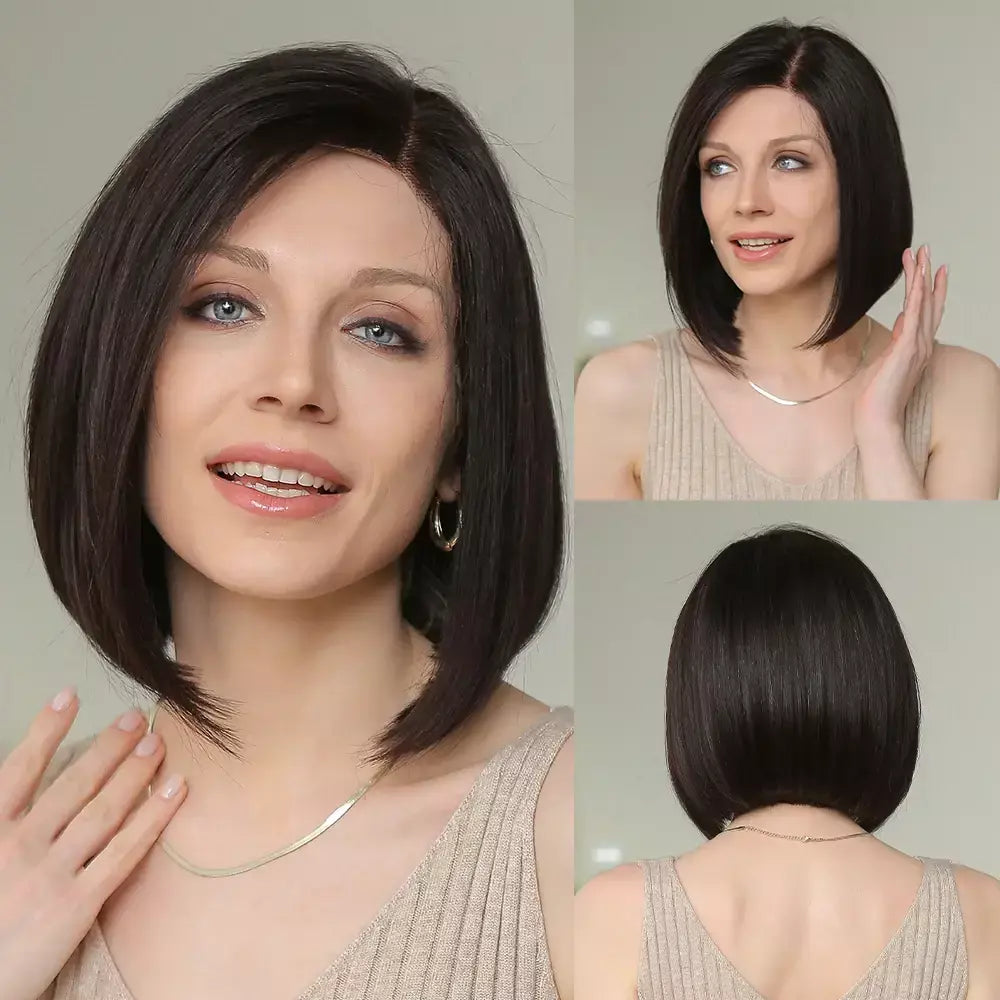 Marrom loira mista ombre cabelo humano perucas dianteiras do laço curto ondulado bob cabelo glolden loira remy peruca de cabelo humano para branco feminino diariamente