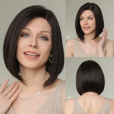 Marrom loira mista ombre cabelo humano perucas dianteiras do laço curto ondulado bob cabelo glolden loira remy peruca de cabelo humano para branco feminino diariamente