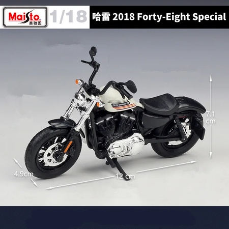 Maiisto-Harley 2018 Quarenta Oito Modelo de Motocicleta, Liga Especial, Modelo de Motocicleta, Metal fundido, Esportes de rua, Presente Infantil, 1:18