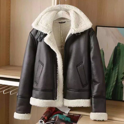 Casaco de cordeiro de imitação masculino, Quente, Outono, Inverno, Novo